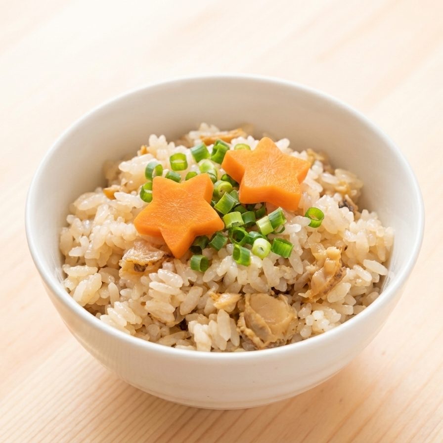 干貝柱のおこわ